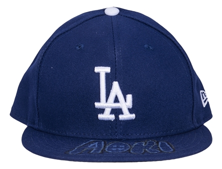 2021 Steve Aoki Celebrity All-Star Softball Game Used & Signed Los Angeles Dodgers Hat (Aoki LOA) - 100% of Proceeds Donated to The Aoki Foundation